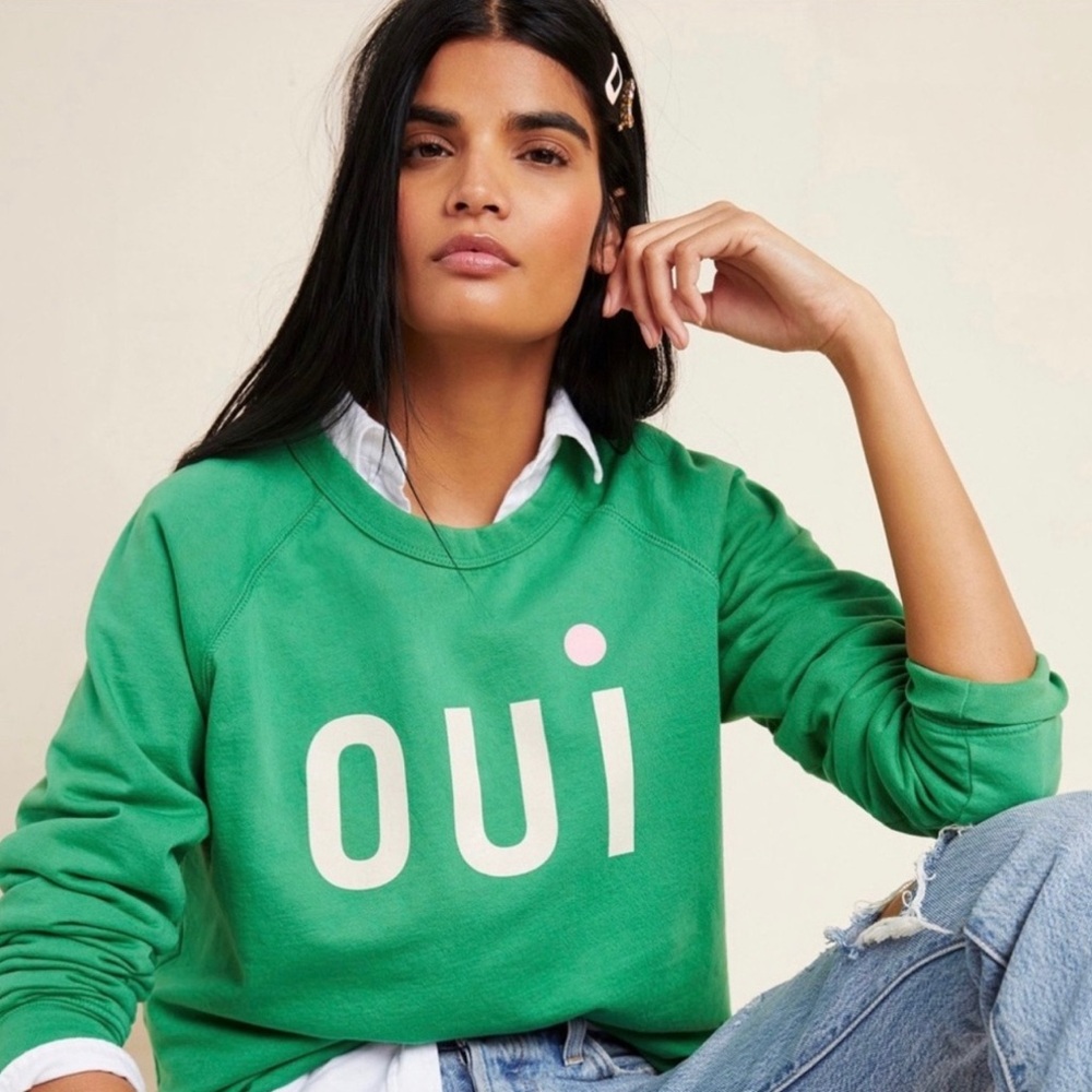 Clare V x Anthropologie Oui Sweatshirt